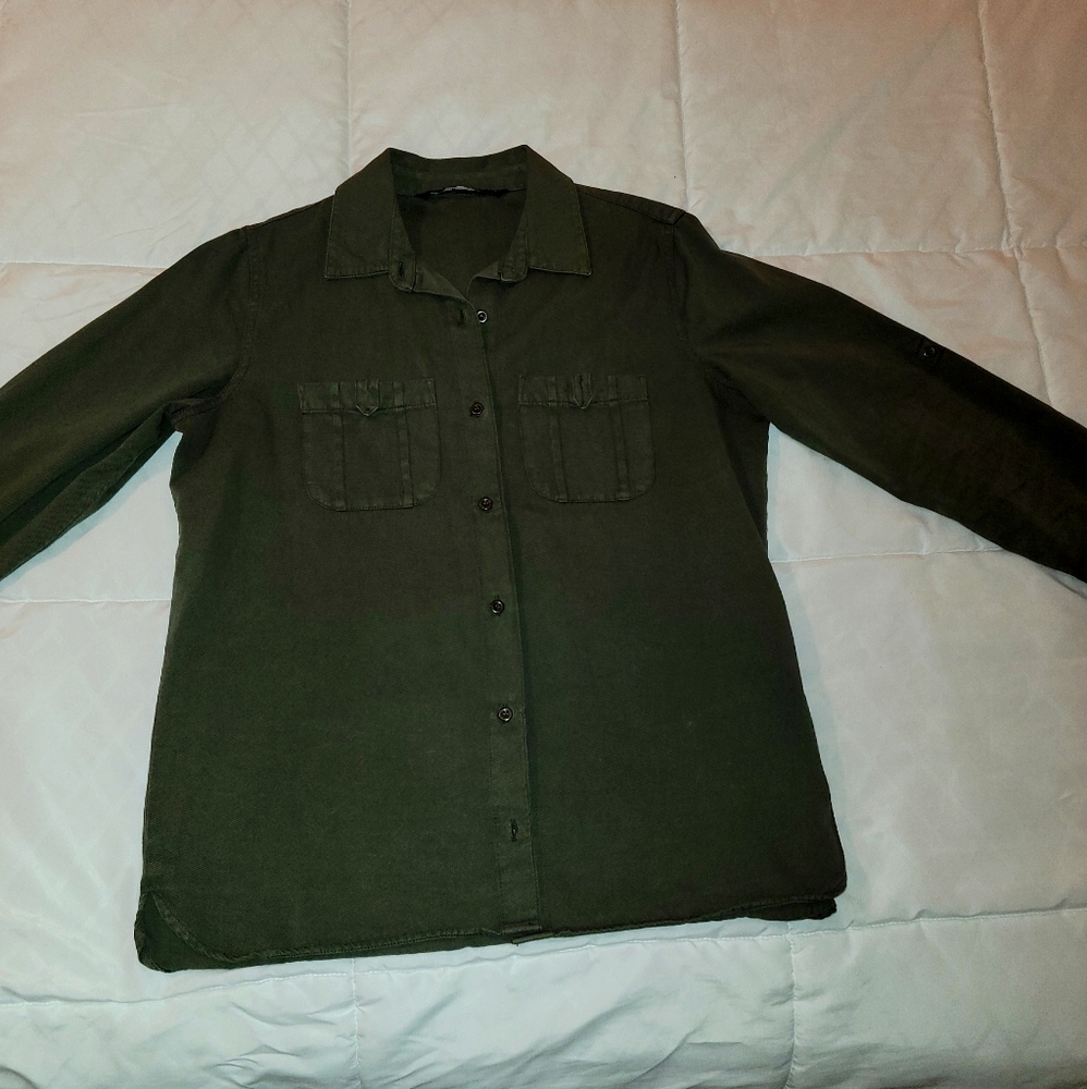 Olive cotton shirt